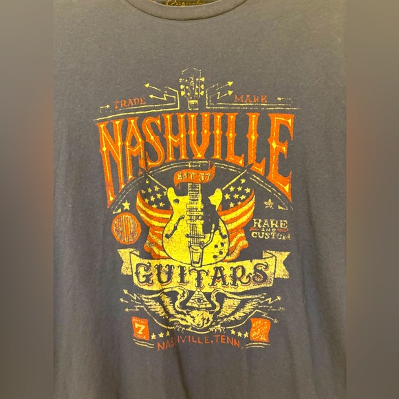 NWT Original Lucky Brand Nashville Guitars T-shirt Size Large - Picture 2 of 5